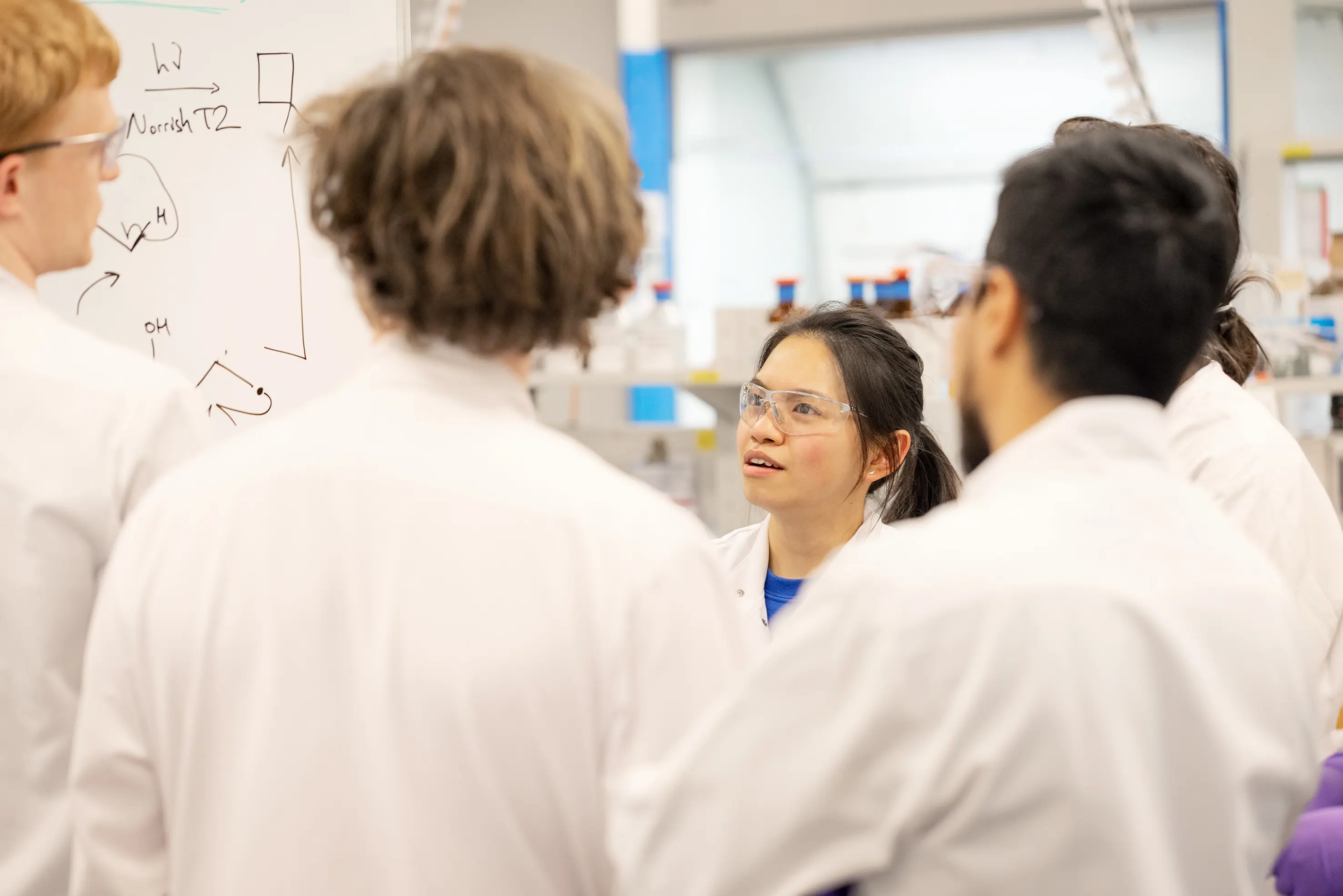 group of people in the lab