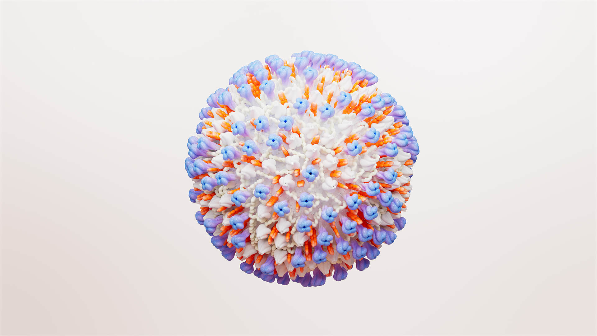 3D rendering of an RSV virus cell