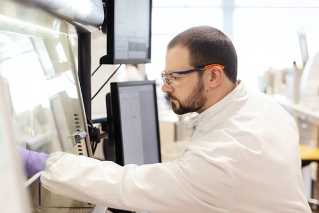 Scientist Testing Biological Samples