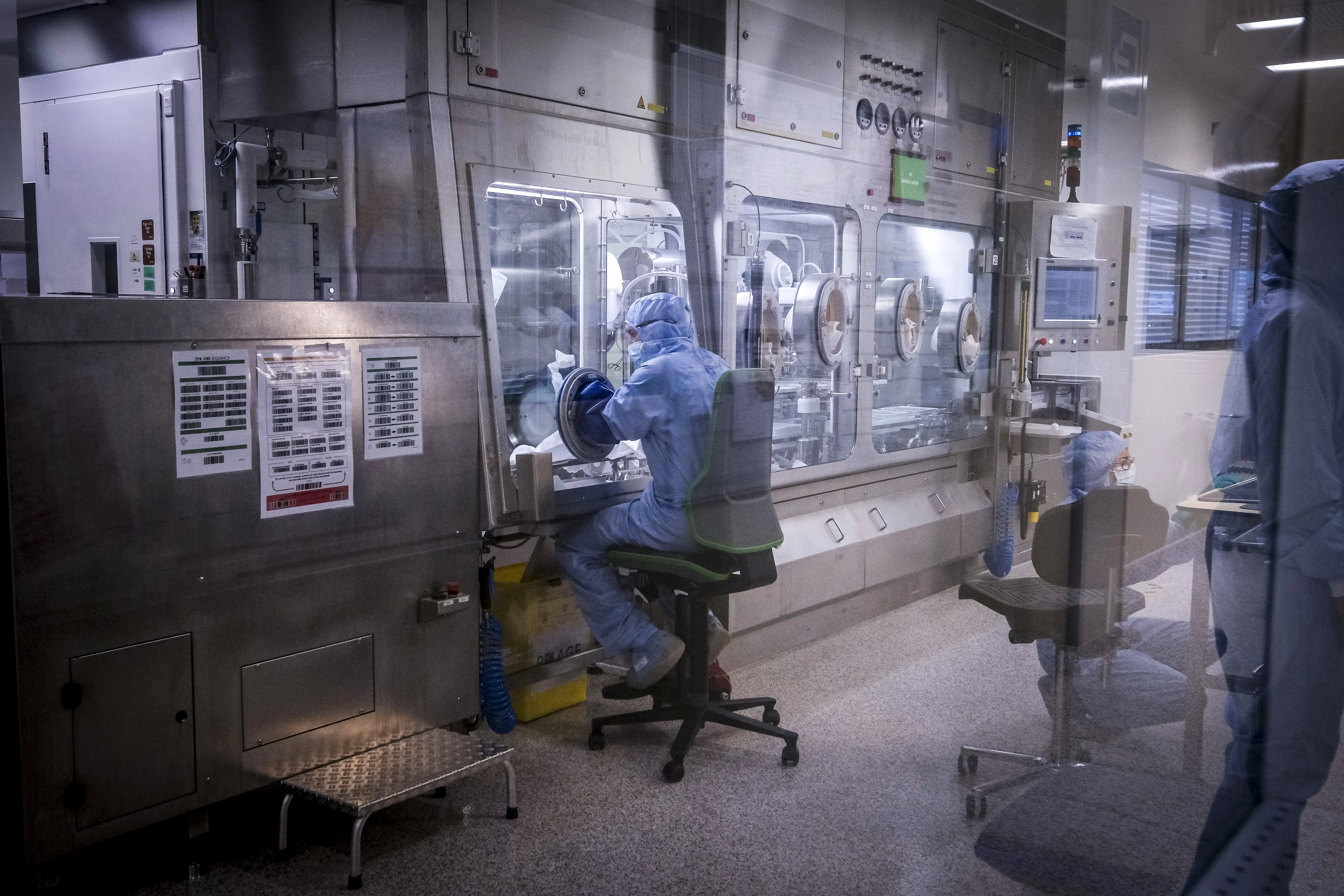 A scientist working in a lab