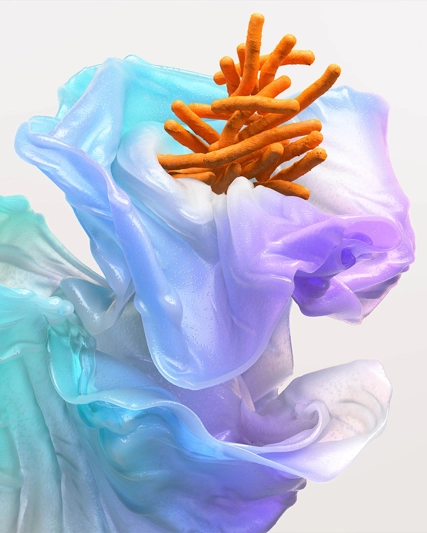 3D rendered virus image