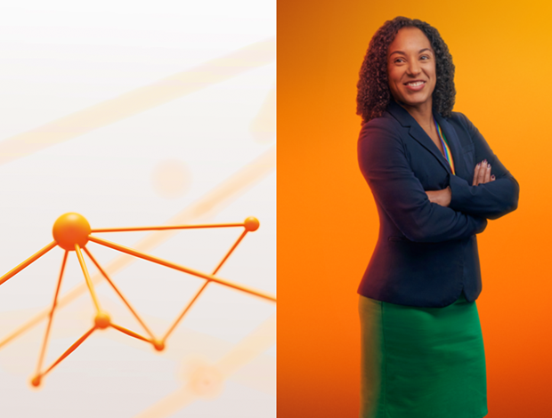 science image with female employee