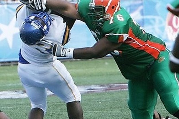 two football players on the field.