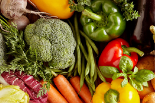 large group of vegetables